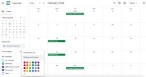 google calendar