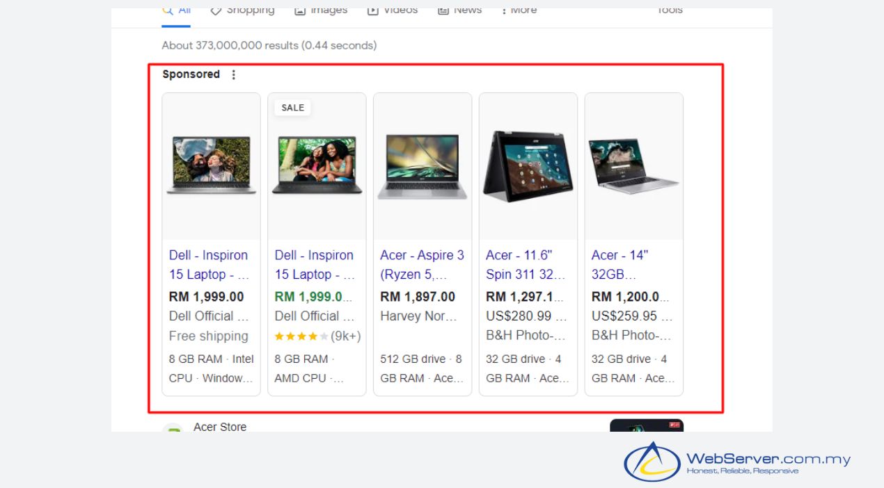 shopping ads